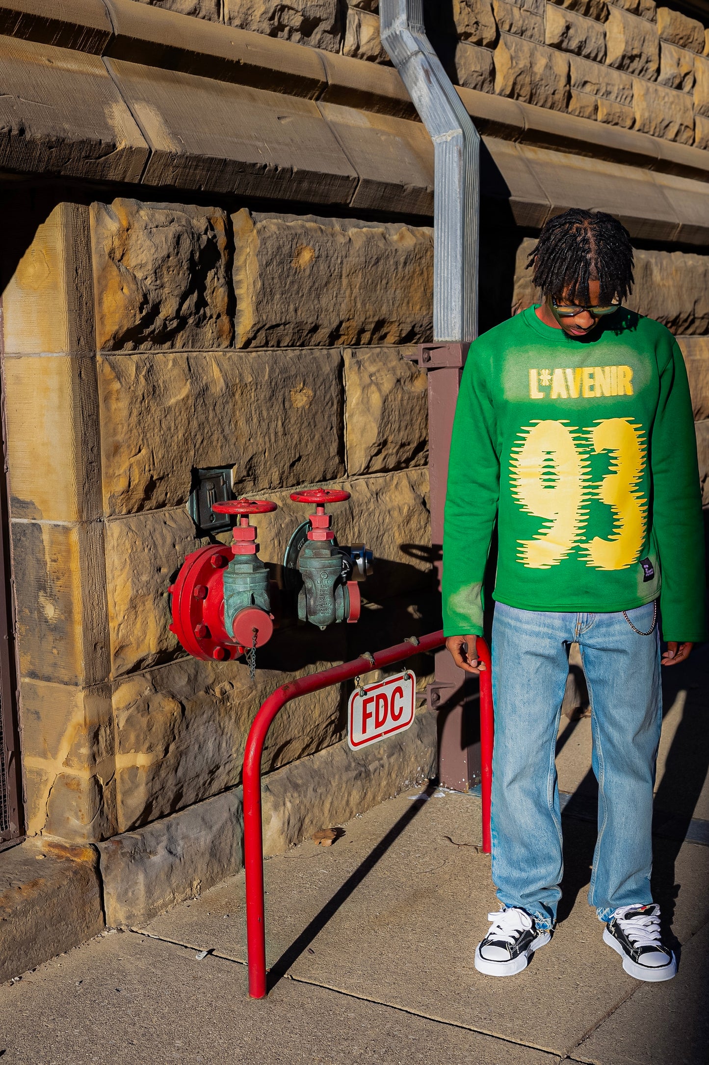 Green L*AVENIR Jersey Sweater