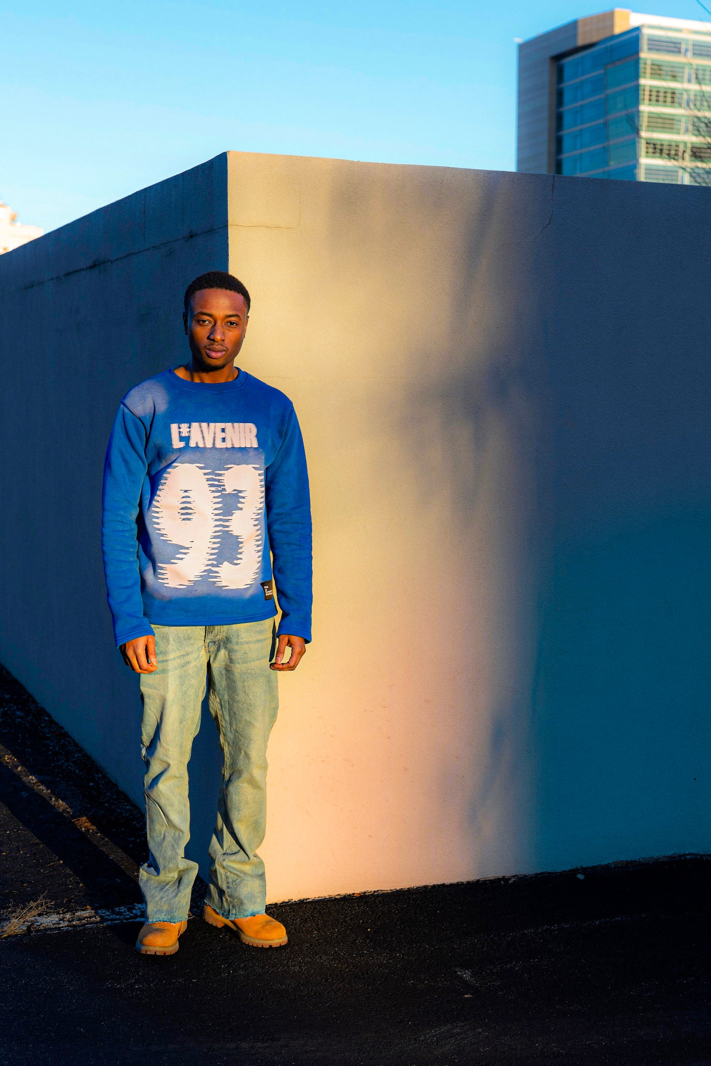 True Blue L*AVENIR Jersey Sweater